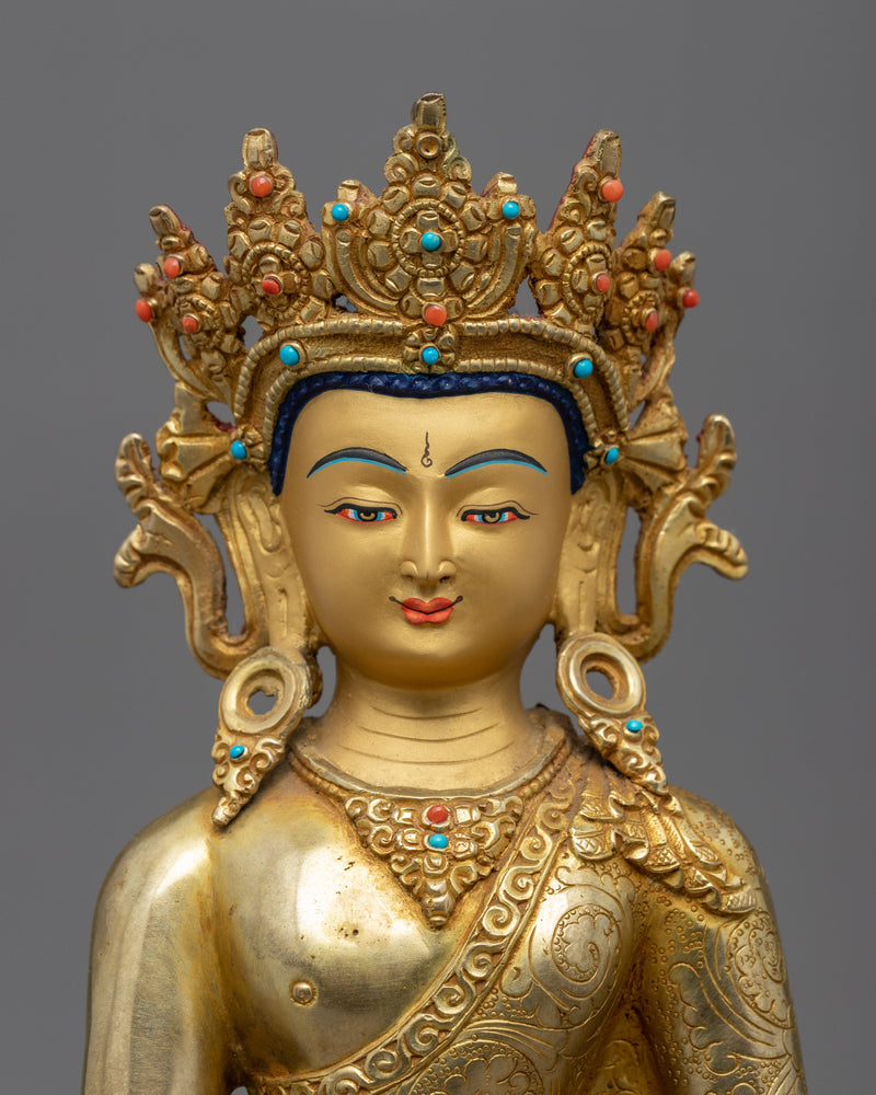 Crown Shakyamuni Buddha Statue | Buddhist Himalayan Art