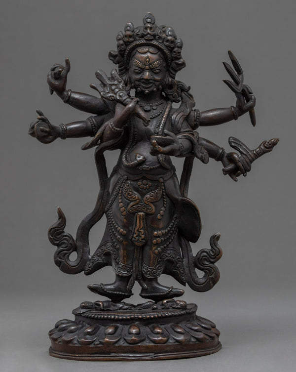 White Mahakala Statue