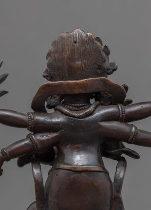 Handmade White Mahakala Statue | Vintage Collectibles