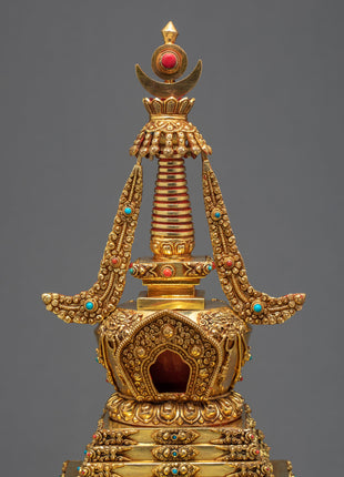 Gold Plated Chorten | Stupa | Traditional Architecture |