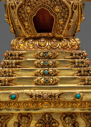 Gold Plated Chorten | Stupa | Traditional Architecture |