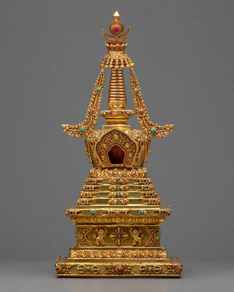 Gold Plated Chorten | Stupa | Traditional Architecture |