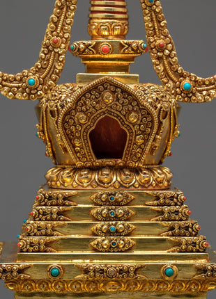 Gold Plated Chorten | Stupa | Traditional Architecture |