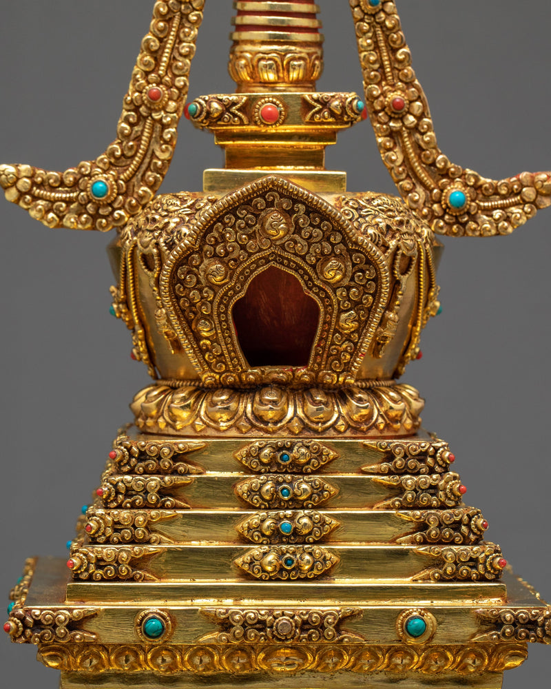 Gold Plated Chorten | Stupa | Traditional Architecture |