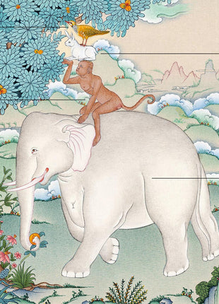 The Four Harmonious Friends | Honoring the Age | Tibetan Thangka