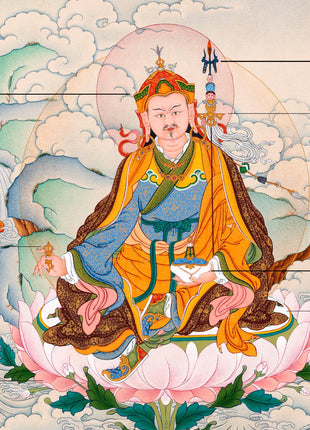 Traditional Karma Gadri Thangka Of Guru Rinpoche | Padmasambhava