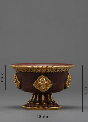 Tibetan Tings Set | Finely Handcarved Water Offering Bowls