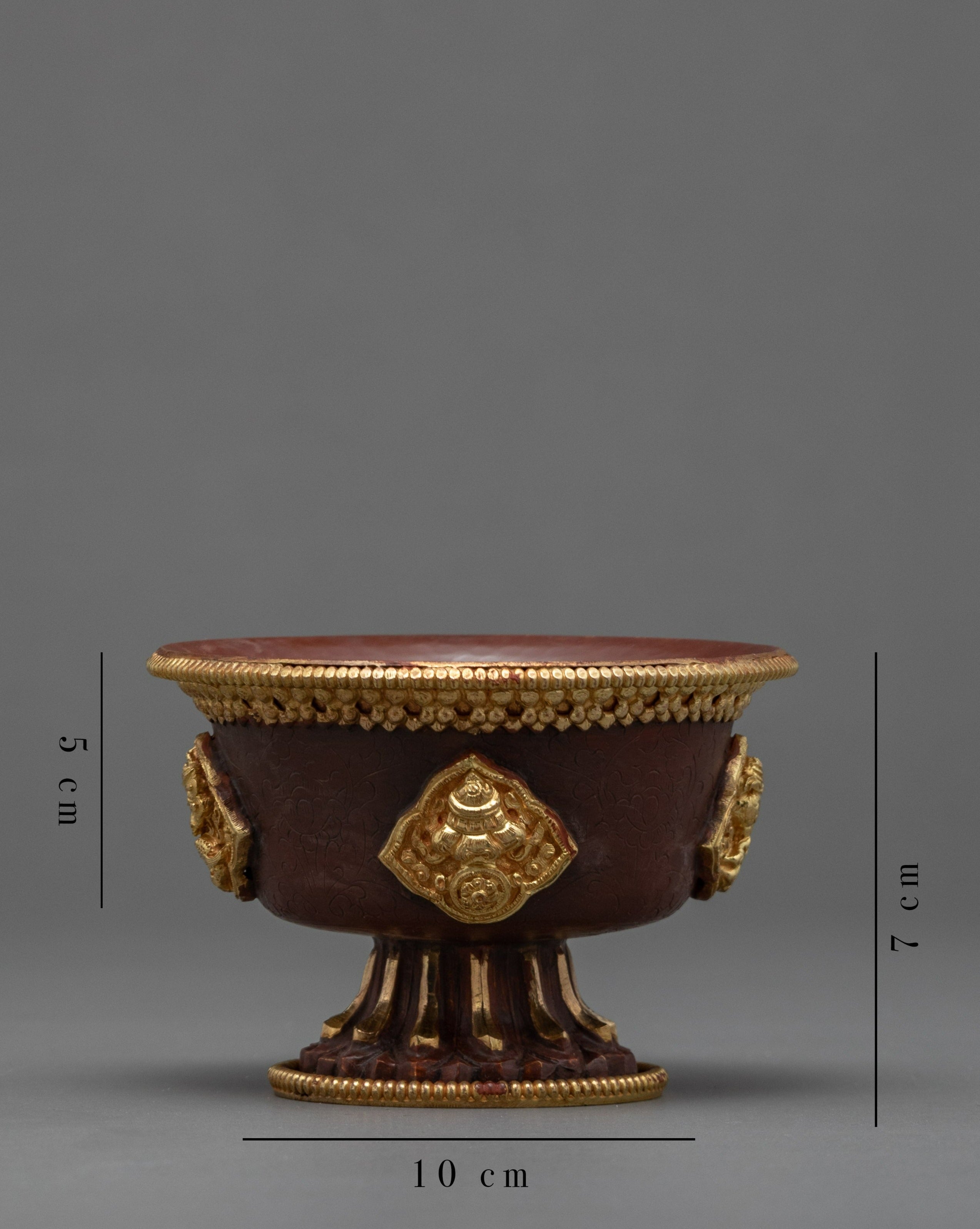 Tibetan Tings Set | Finely Handcarved Water Offering Bowls