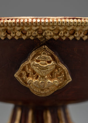 Tibetan Tings Set | Finely Handcarved Water Offering Bowls