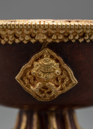 Tibetan Tings Set | Finely Handcarved Water Offering Bowls
