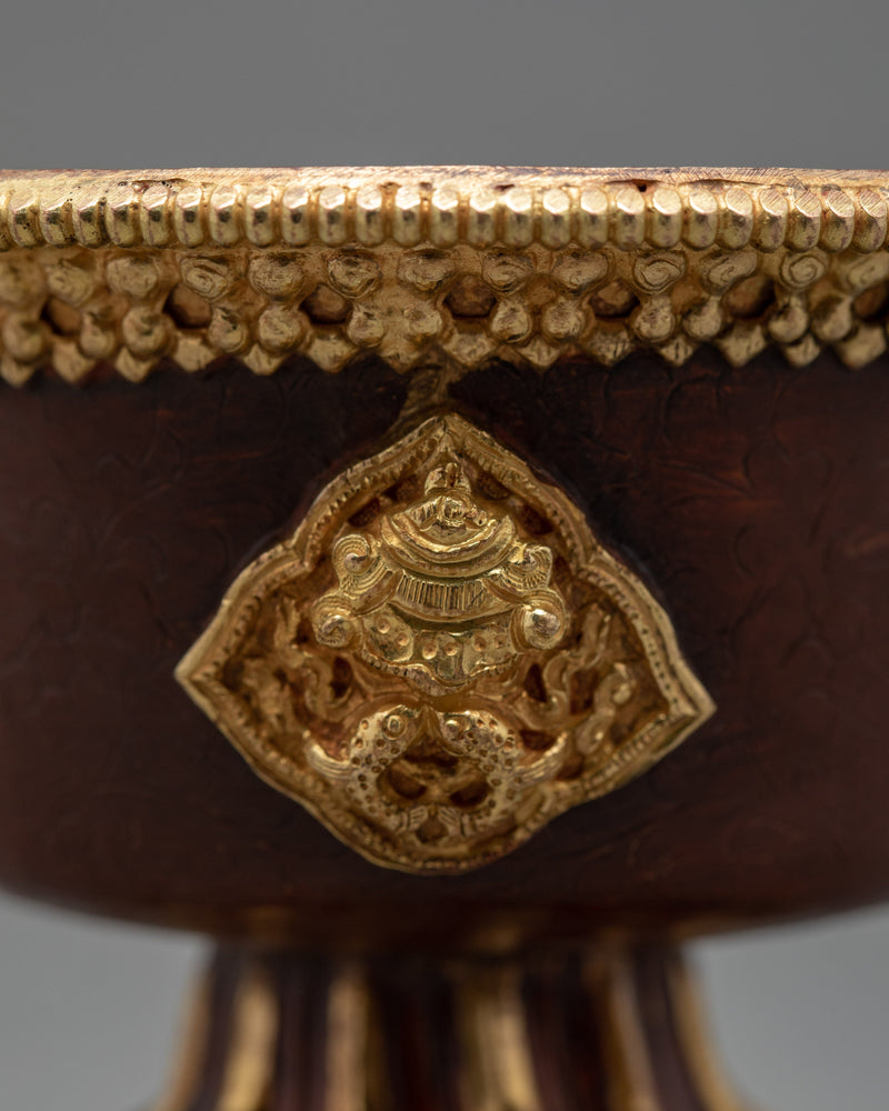Tibetan Tings Set | Finely Handcarved Water Offering Bowls