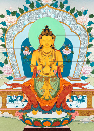 Maitreya Buddha Thangka | Tibetan Bodhisattva Art