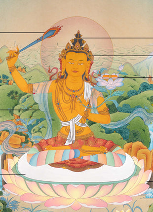 Manjushri Thangka | Traditional Tibetan Art