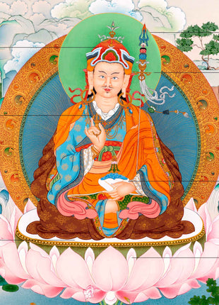 Guru Rinpoche Thangka | Tibetan Canvas Print