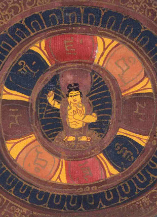 Vintage Manjushri Thangka | Handmade Thangka