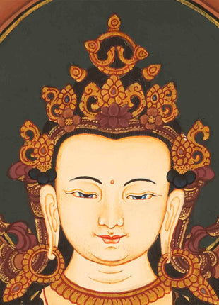 Chengrezig  Thangka Painting | Religious Tibetan Wall Art