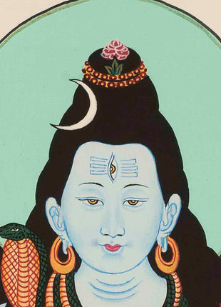 Lord Shiva Thangka | Hindu Deity | Wall Hanging Decoration