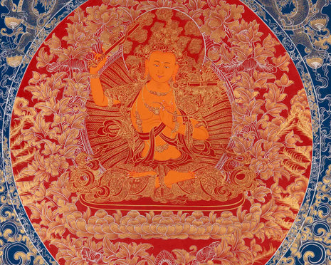 Bodhisattva Manjushree Thangka | Religious Art | Buddhist Gifts