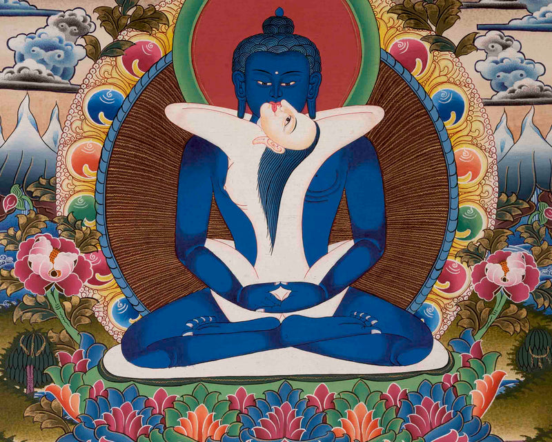 Buddha Samantabhadra Thangka | Traditional Painting | Wall Decors