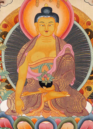 Shakyamuni Buddha Thangka | Tibetan Buddhist Painting
