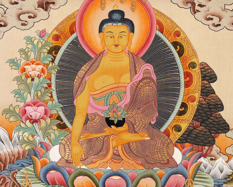 Shakyamuni Buddha Thangka | Tibetan Buddhist Painting