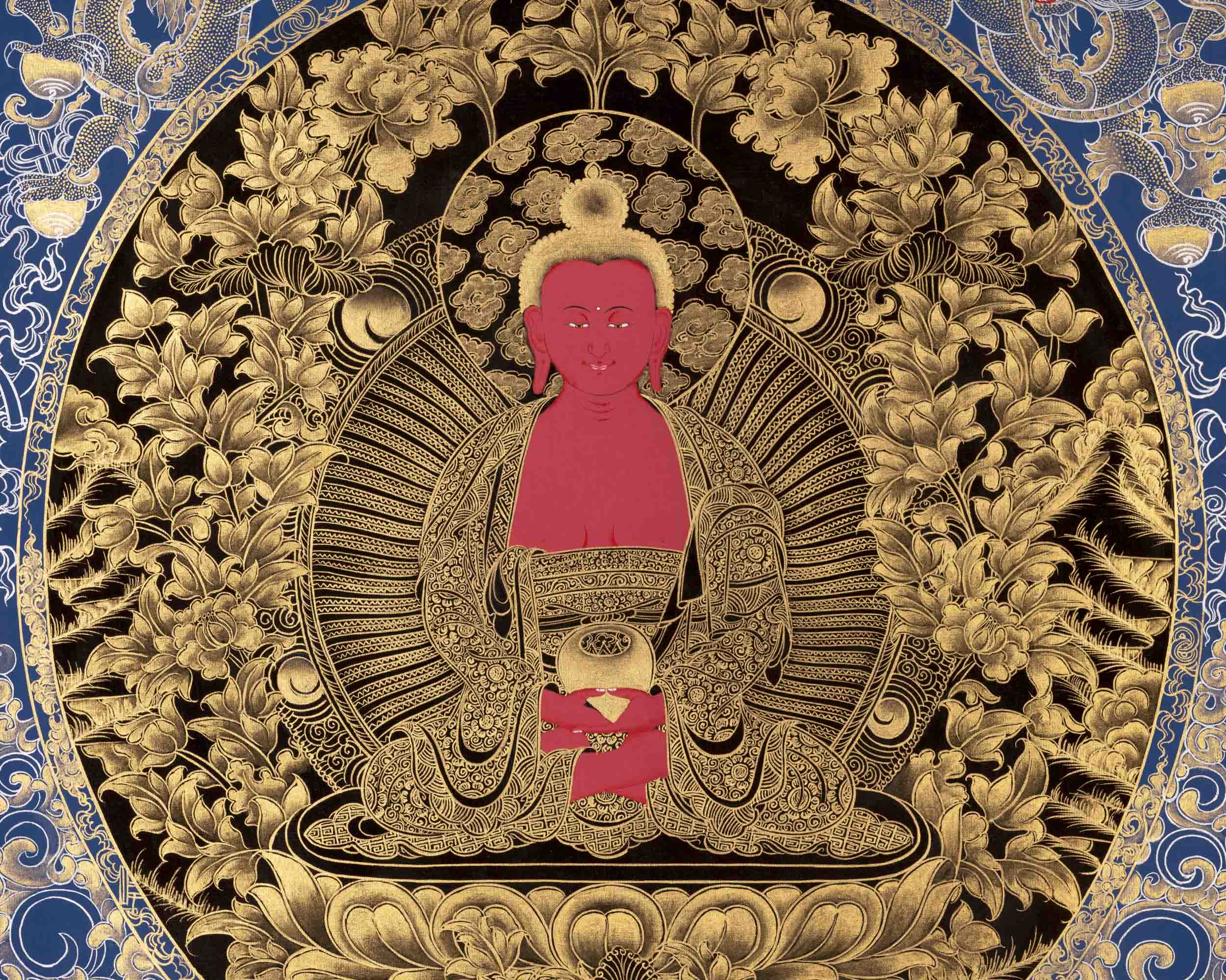 Amitabha Buddha Thangka | Handpainted Art | Religious Gifts