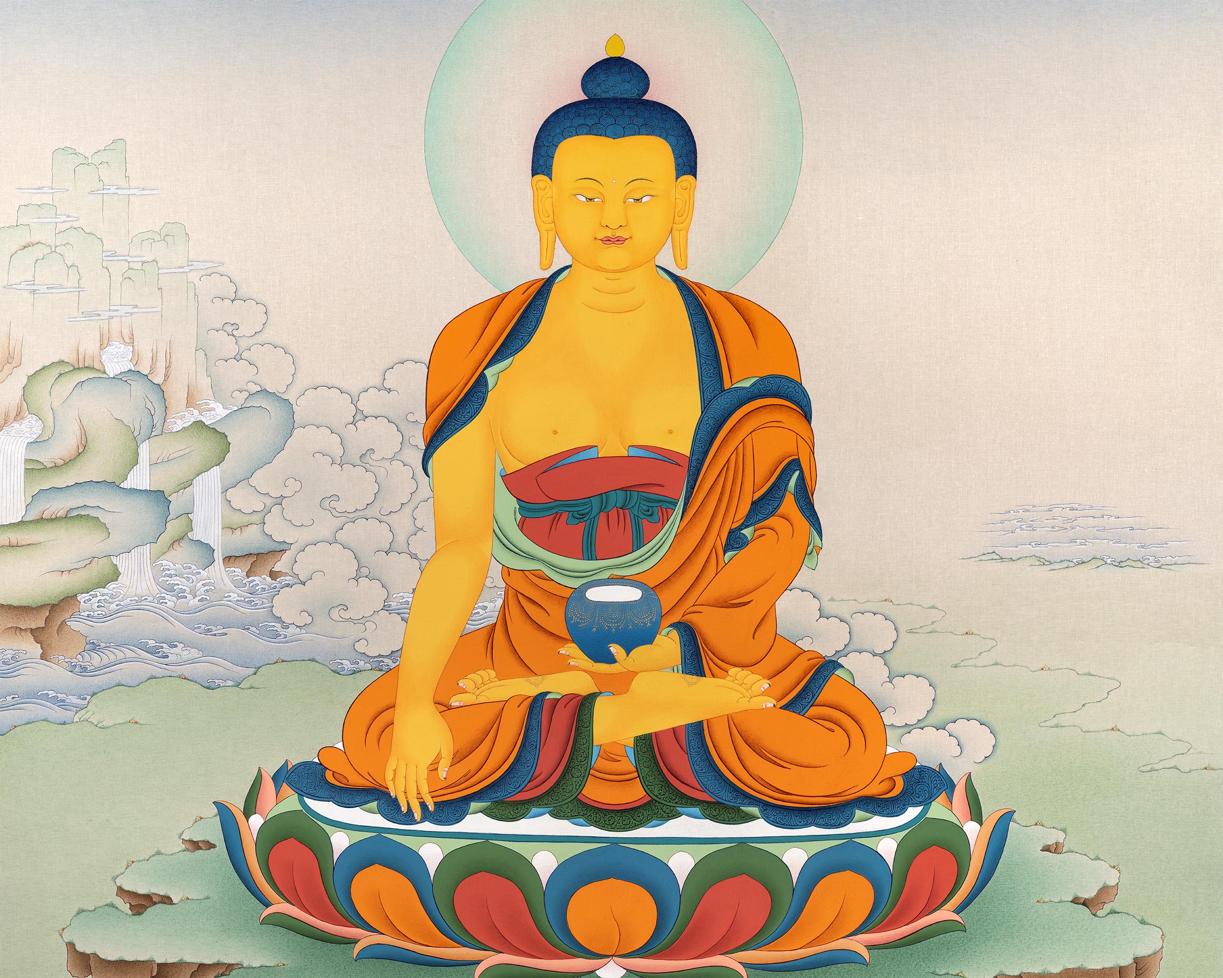 Shakyamuni Buddha Thangka | Tibetan Buddhist Painting
