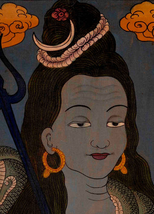 Lord Shiva Thangka | Religious Handpainted Art | Wall Decors