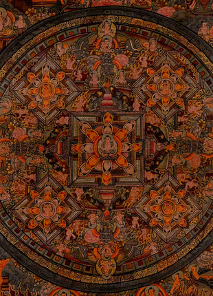 Buddha Mandala | Traditional Tibetan Thangka | Religious Wall Decors