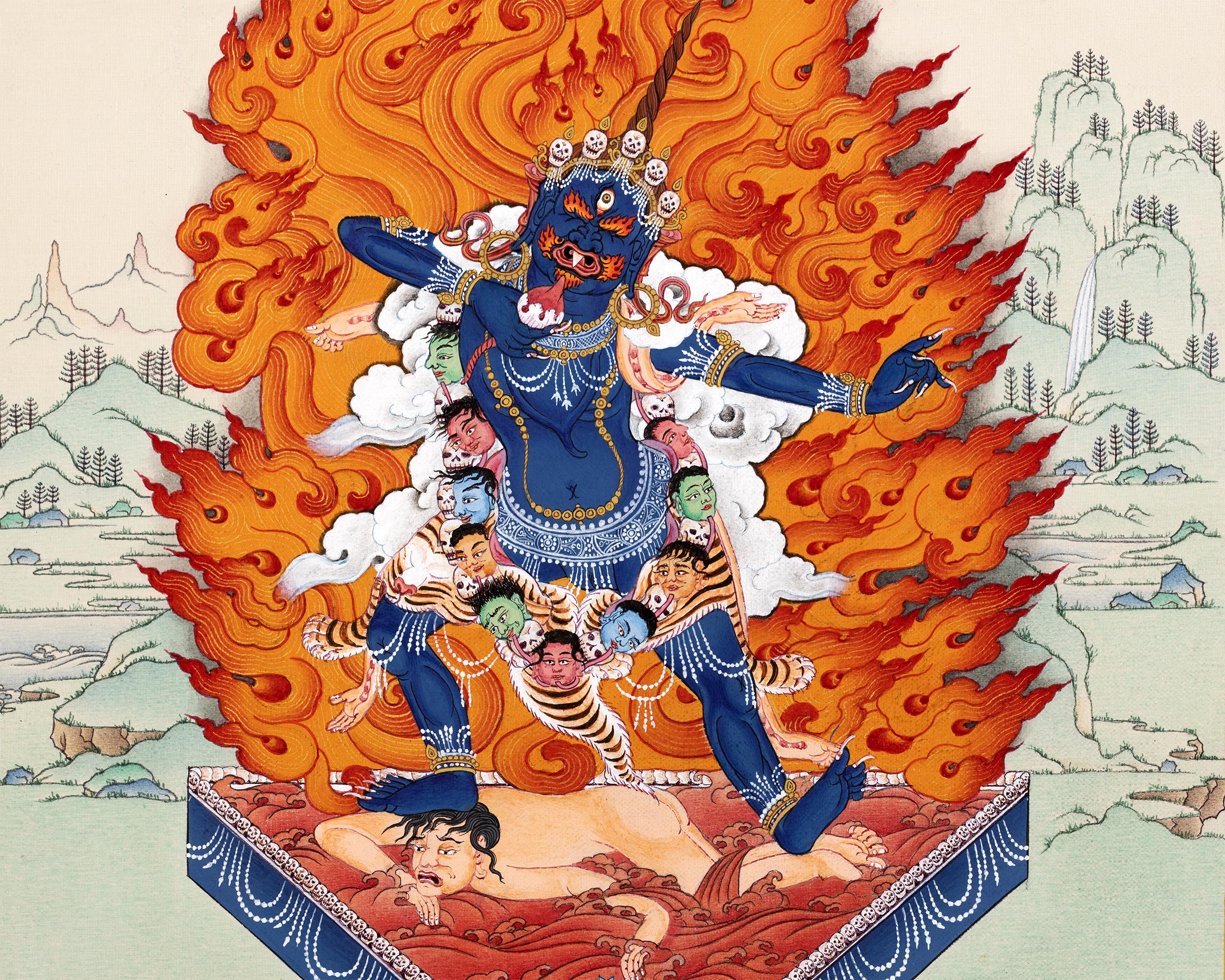 Blue Tara Ekajati Thangka | Wrathful Protector Of Vajrayana