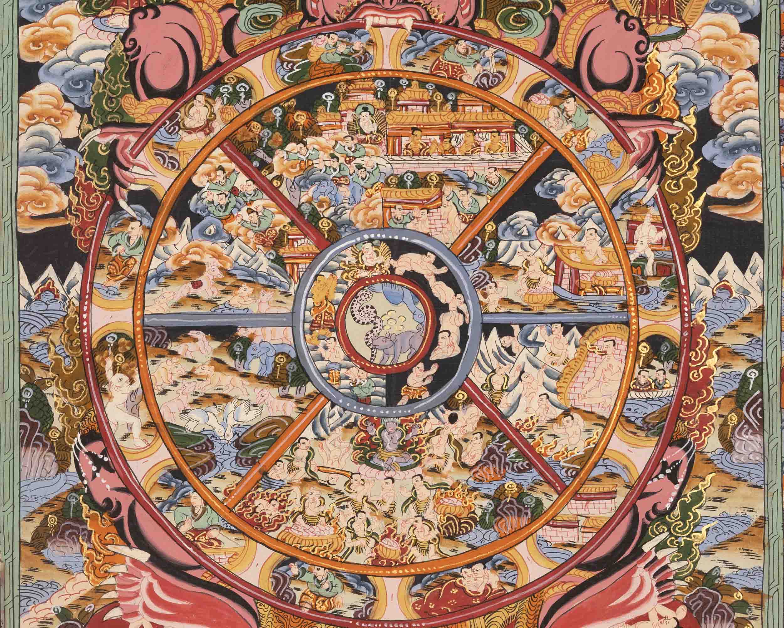 Bhavachakra Thangka | Traditional Tibetan Art | Wall Decors