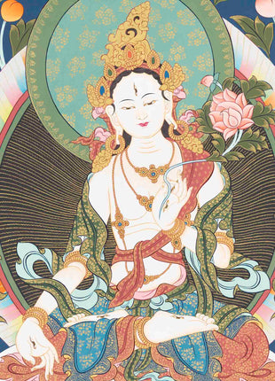 White Tara Thangka Painting | Religious Art | Wall Decors
