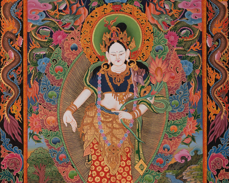 Padmapani Lokeshvara Print | Quality Thangka Painting