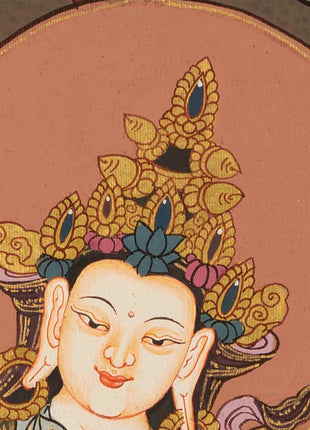 Painting Of Vajrasattva | Tibetan Buddhist Thangka