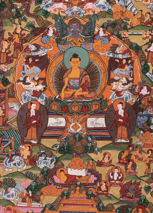 Life Story Of Buddha | Vintage Thangka Art | Wall Decors