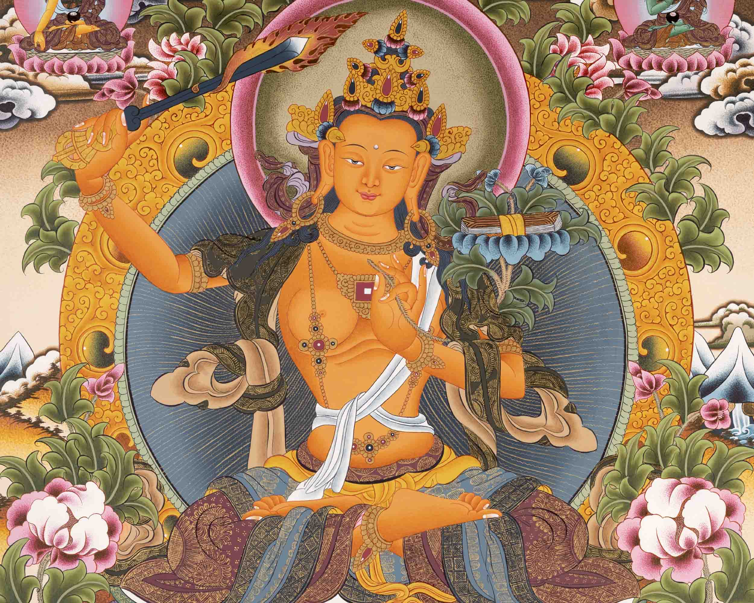 Religious Manjushree Thangka | Thangka Painting