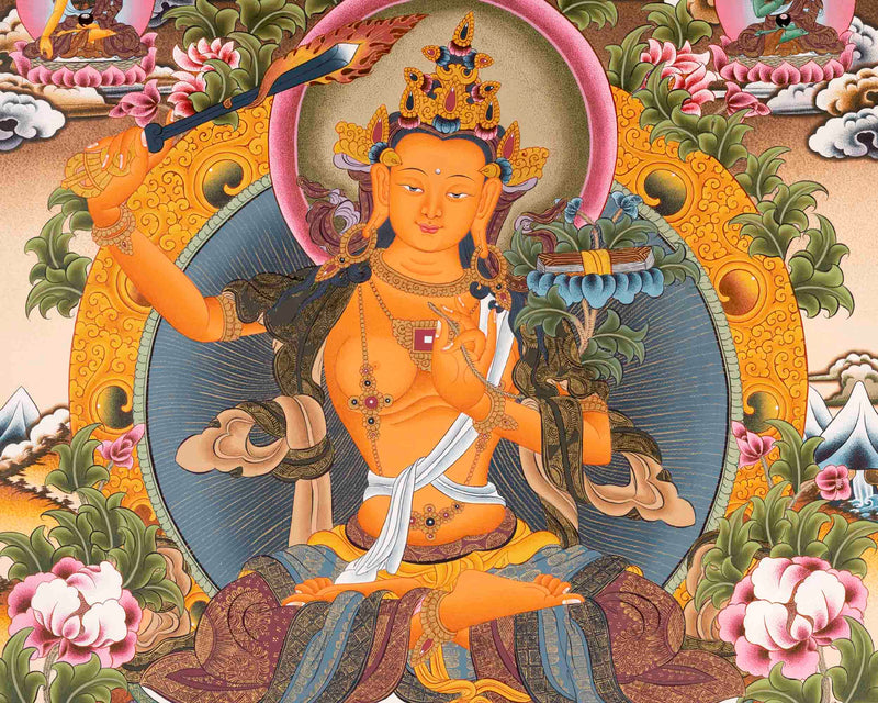 Religious Manjushree Thangka | Thangka Painting