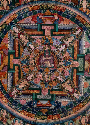 Traditional Heruka Mandala | Religious Buddhist Thangka | Wall Decors