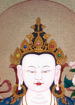 Avalokiteshvara, Chenrezig Thangka Painting, Traditional Karma Gadri Thangka