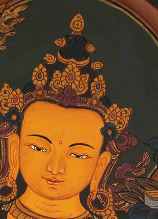 Bodhisattva Manjushree Thangka |  Hand Painted Thangka | Tibetan Art