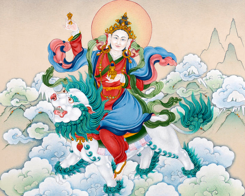 Tashi Tseringma | The Auspicious long-life Lady | Thangka Painting