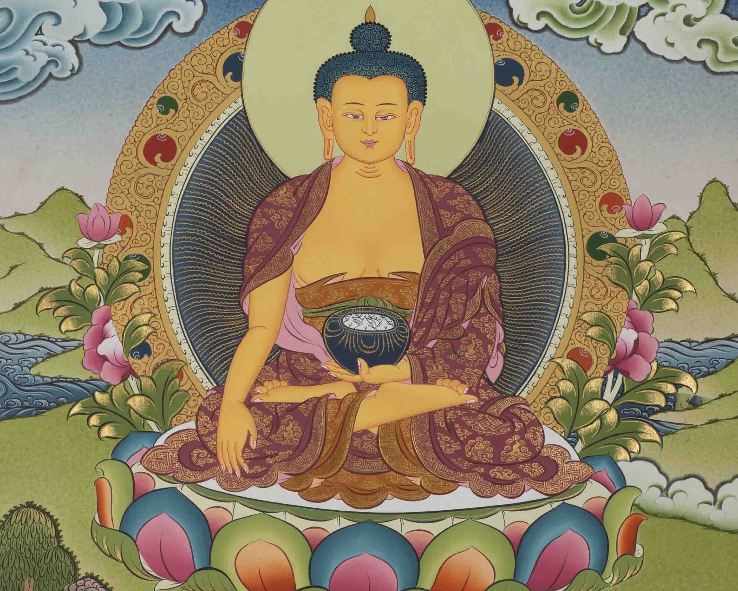 Gautam Buddha Thangka | Original Tibetan Buddhist Religious Painting