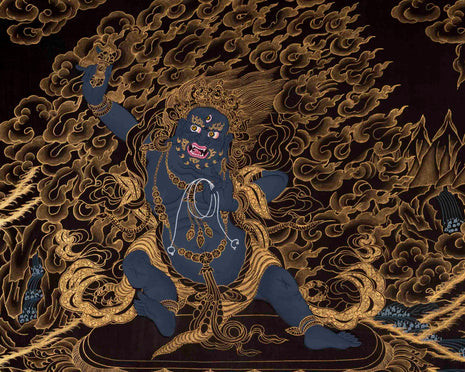 Vajrapani Thangka | Wrathful Bodhisattva Painting | Wall Decors