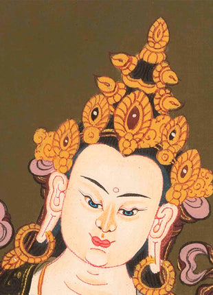 Buddhist Vajrasattva Thangka | Hand-Painted Tibetan Buddhist Thangka