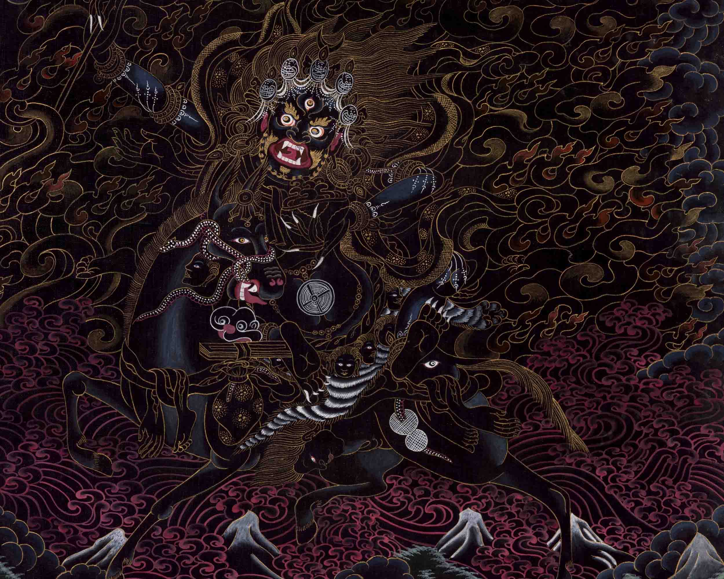 Palden Lhamo Thangka | Traditional Tibetan Art | Wall Decors