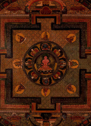 Amitayus Buddha Mandala | Traditional Tibetan Thangka | Wall Decors