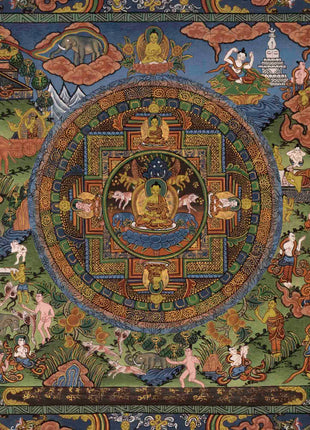 Shakyamuni Buddha's Life Story | Traditional Thangka | Wall Decors