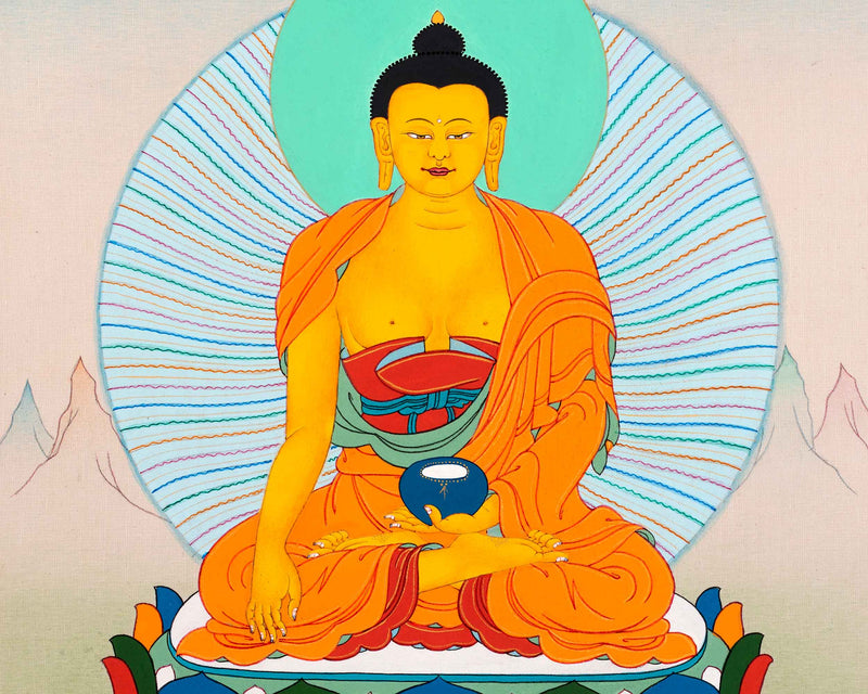 Handpainted Shakyamuni Buddha Art | Buddhist Thangka