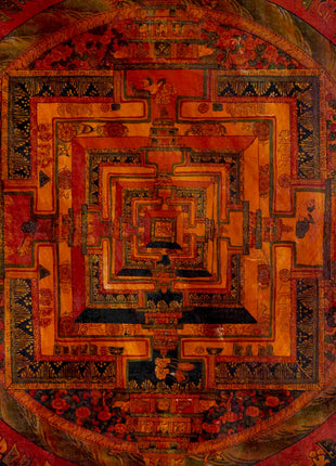 Tibetan Kalachakra Mandala Thangka | Traditional Art | Wall Decors