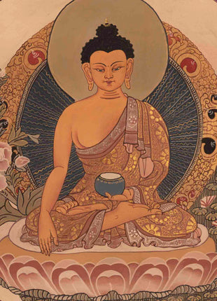 Shakyamuni Buddha Thangka | Religious Artwork | Wall Decors